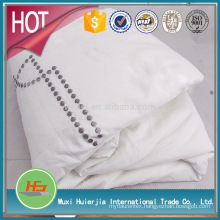 factory directly supply knot/dot embroidered white dovet cover set